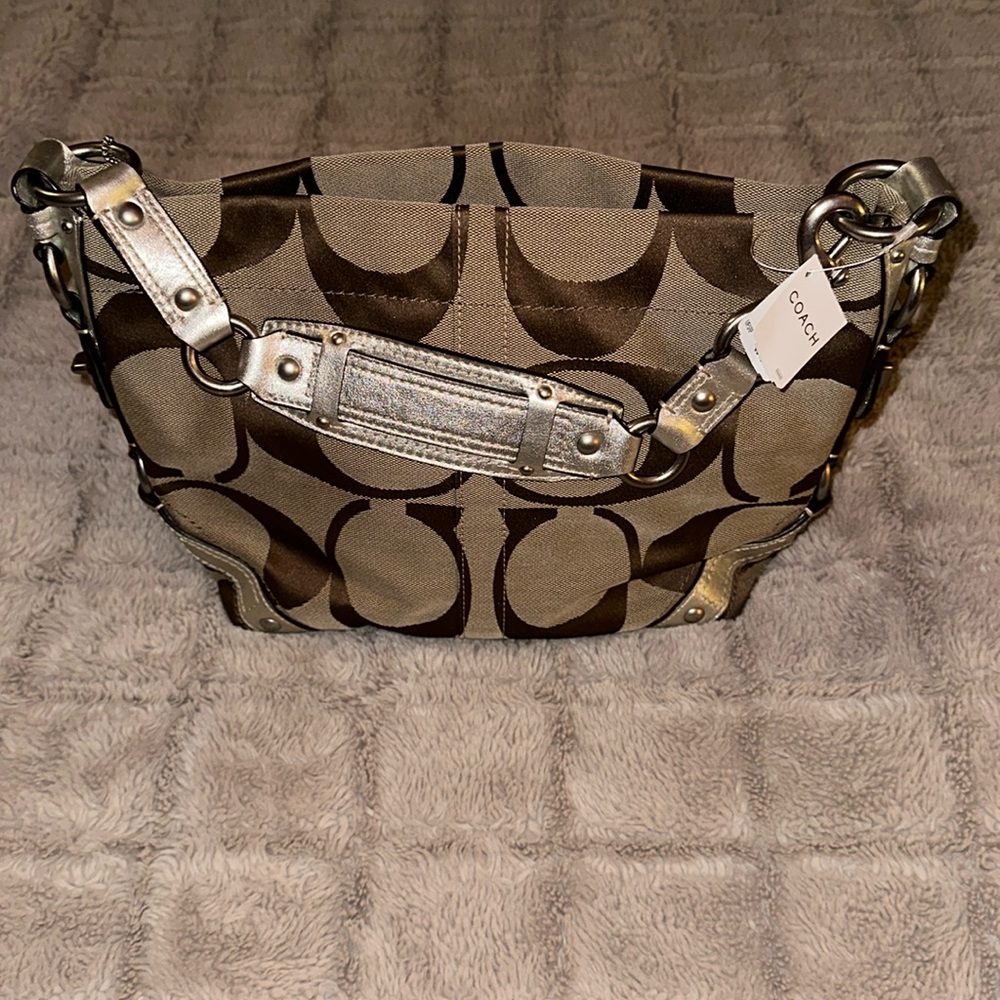 Coach Carly Metallic NWT